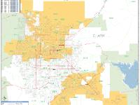 Greater Las Vegas Wall Map Zip Code